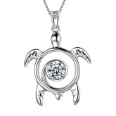 Turtle Birthstone April Diamond Necklace Pendant - Necklaces - Aurora Tears